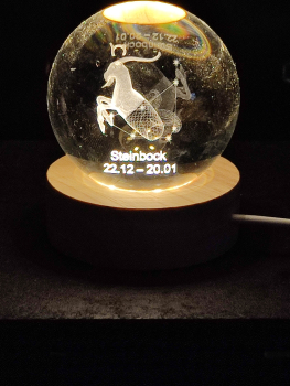 Sternzeichen Hologrammkugel - Steinbock